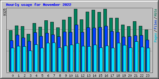 Hourly usage for November 2022